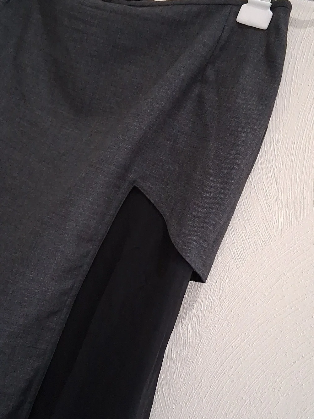 Versace womens Charcoal Black Skirt with Gold Stitching Detail. Made in Italy - Picture 6 of 10